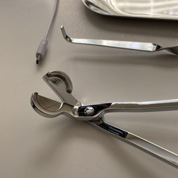 Candle Care Kit Silver Chrome Metal 5- in 1 - Picture 3 of 7